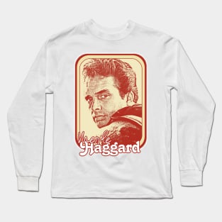 Merle Haggard /// Retro Style Country Music Fan Gift Long Sleeve T-Shirt